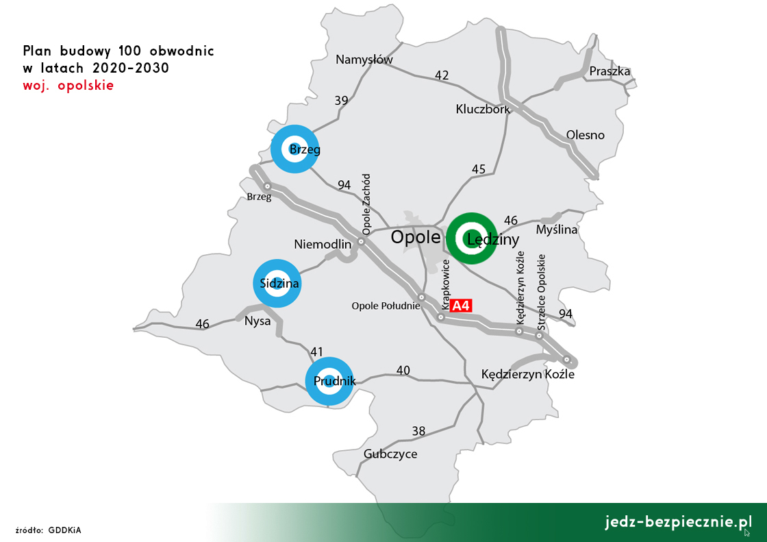 Polskie drogi – Budowa 100 obwodnic – Lędziny, województwo opolskie